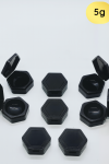 Hexa jars 5 grams black color