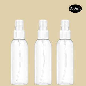 100ml Transparent Bottle with White Spray Cap
