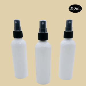 100ml White Bottle with Black Spray Cap