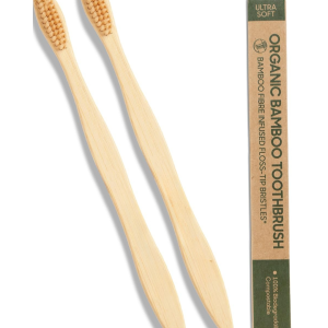 Bamboo Toothbrush with Yellow Bristles