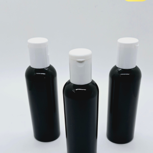 100ml Black Bottle with White Flip-Top Cap
