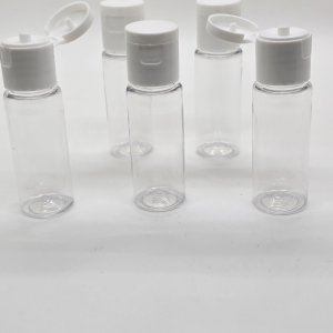 25ml Transparent Bottle with White Flip Top Cap
