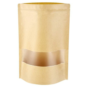 5 x 7 Inch Brown Standing Pouch with Zip Lock 100 grams