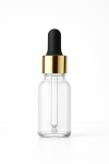 5 ml transparent with golden cap and Black rubber 1