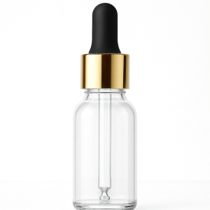 5ml Transparent Dropper Bottle with Golden Cap & Black Rubber Teat – Packdost Premium Cosmetic Serum & Oil Packaging