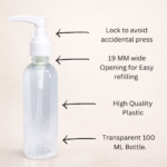 100 ml cylindrical bottle with Dispenser pump