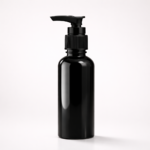 Black cylindrical bottle with pump cap 1