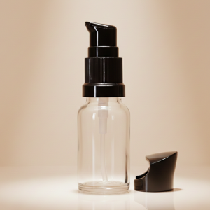 Transparent Serum Pump Glass Bottle | Premium Leak-Proof Cosmetic Packaging