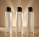 100ml frosted plastic bottle black flip top cap