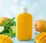 125ml yellow flat bottle white cap 1