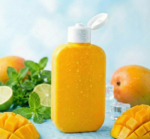 125ml yellow flat bottle white cap 3