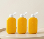 125ml yellow flat bottle white cap 4