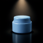 blue cosmetic jar leak proof inner lid