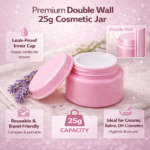 pink cosmetic jar 25g infographic