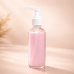 Transparent Cylindrical Bottle with white Pump | Clear Dispenser Bottle for Lotion, Moisturiser & Oils