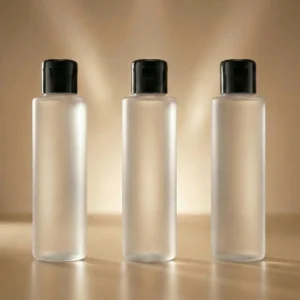 100ml-frosted-plastic-bottle-black-flip-top-cap