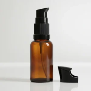Amber serum pump bottle 2