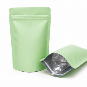 light green stand up pouch zipper resealable foil lined moisture proof india