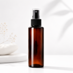 100ml amber mist spray bottle black cap clean