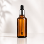 50ml amber glass dropper bottle silver cap