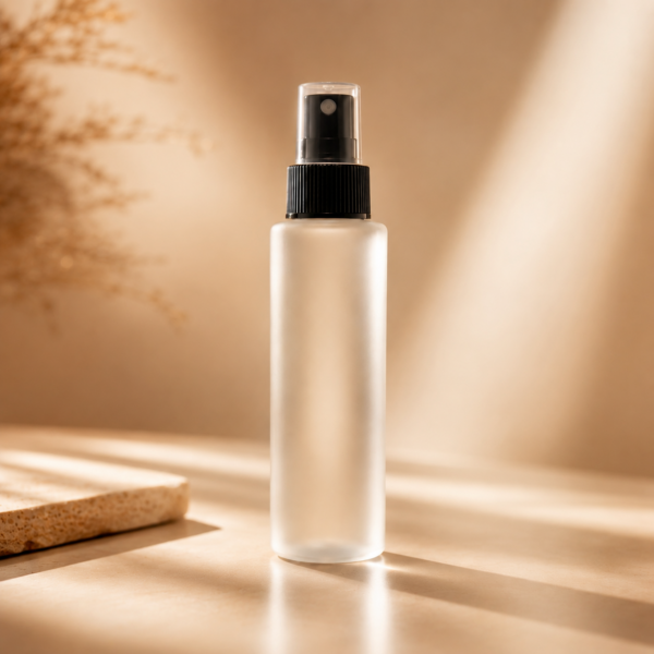 frosted mist spray bottle 100ml black cap bulk