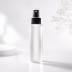 100ml frosted mist spray bottle black cap clean