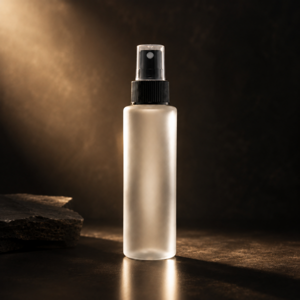 100ml frosted mist spray bottle black premium