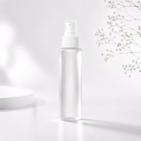 100ml frosted mist spray bottle white cap clean