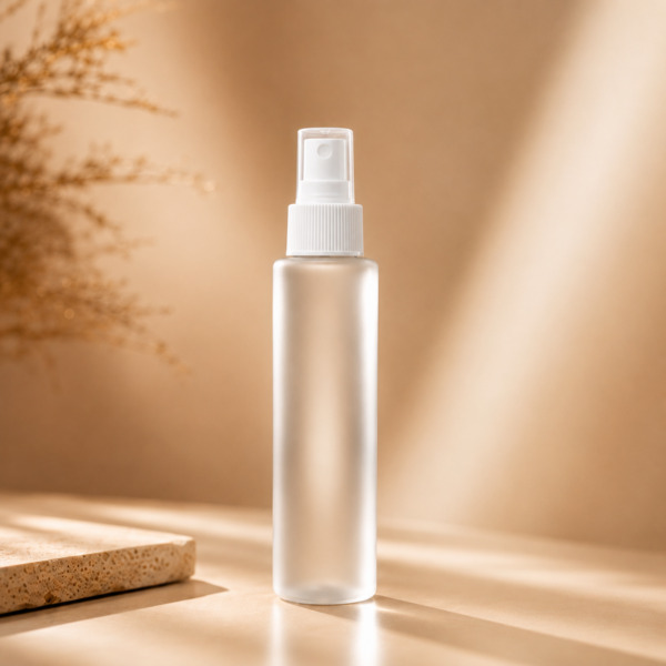 100ml frosted mist spray bottle white cap