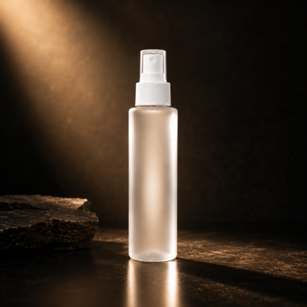 100ml frosted mist spray bottle white premium