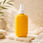 125ml yellow mist spray bottle white cap