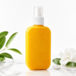 125ml yellow mist spray bottle white cap clean