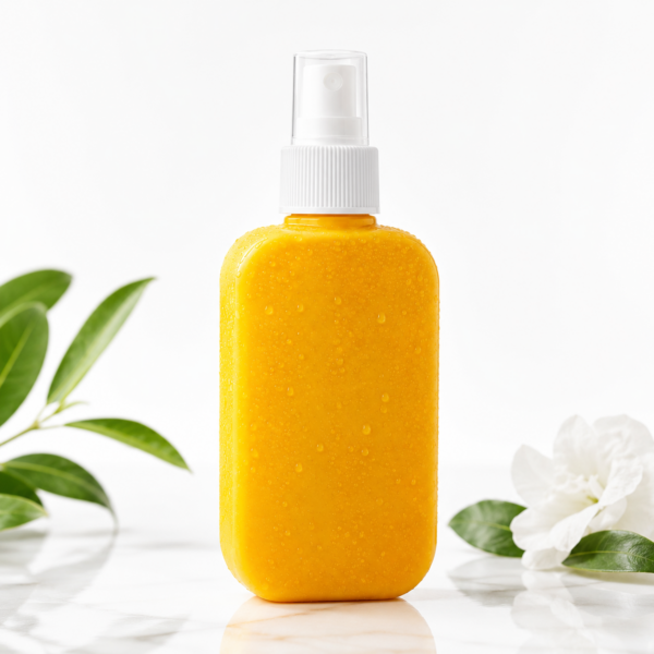 125ml yellow mist spray bottle white cap clean
