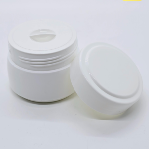 50g Double Wall Jar – Tapered White Cosmetic Container for Creams & Skincare | Packdost