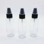 50ml transparent bottle with black cream pump cap