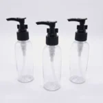 50ml transparent bottle with black pump clear PET lockable lotion pump