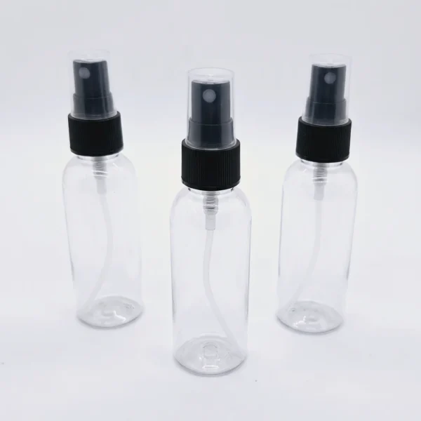 50ml transparent bottle with black spray cap