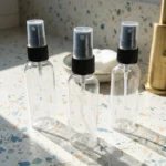 50ml transparent bottle with black spray cap