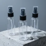 50ml transparent bottle with black spray cap
