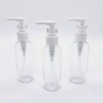 50ml transparent pump bottle clear PET with white lockable lotion pump