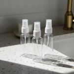 50ml transparent bottle with white spray cap