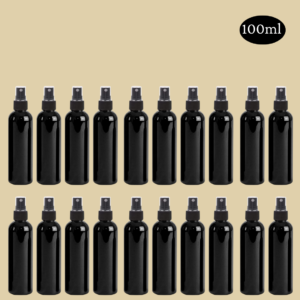 100ml Black Bottle with Black Spray Cap