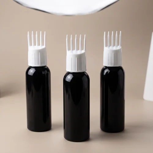 black comb applicator bottle