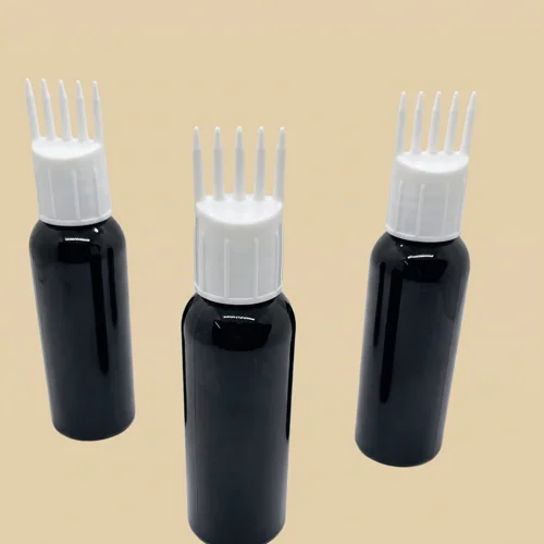 black comb applicator bottle
