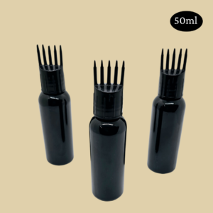 50ml Black Cylindrical Bottle With Comb Cap