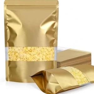 Golden Matt Standing Pouch with Zip Lock 100 grams Stand up pouch - 5 x 7 Inch - Packdost