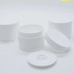 25g Double Wall White Jar with Plain White Cap