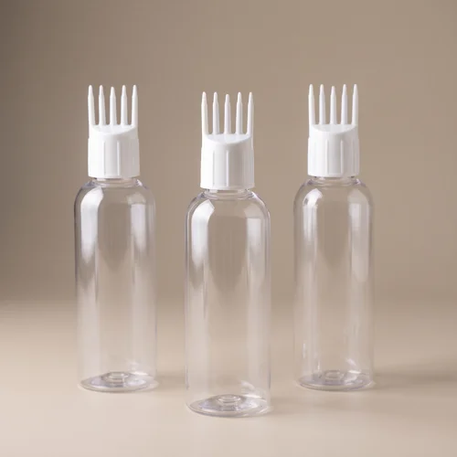 transparent comb applicator bottle