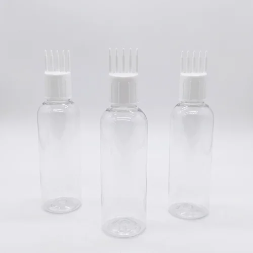 transparent comb applicator bottle