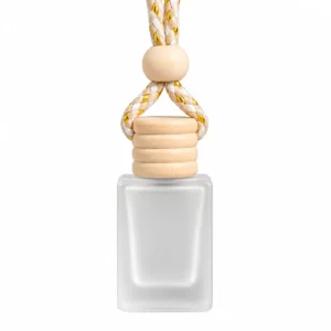 Frosted Car Perfume Bottle – Best Premium 10ml Glass with Wooden Cap | Essential Pack of 110-660